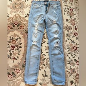 Aeropostale Distressed Light Blue High Rise Jeggings